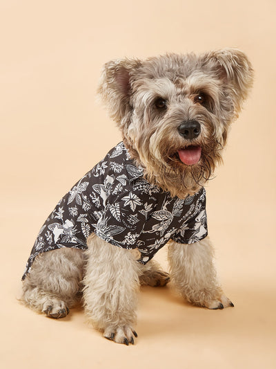 Tropical Vibes Pet Shirt: Beach Pineapple Coconut Tree Print for Small and Medium Pets