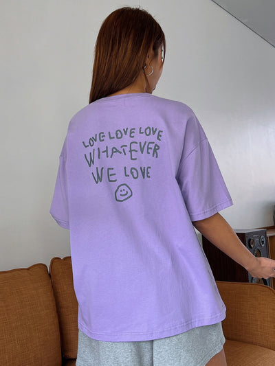 Empowerment in Print: Slogan Graphic Drop Shoulder Tee