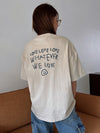 Empowerment in Print: Slogan Graphic Drop Shoulder Tee