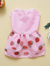 Adorable Strawberry Print Pet Dress for Your Furry Friend