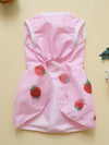 Adorable Strawberry Print Pet Dress for Your Furry Friend