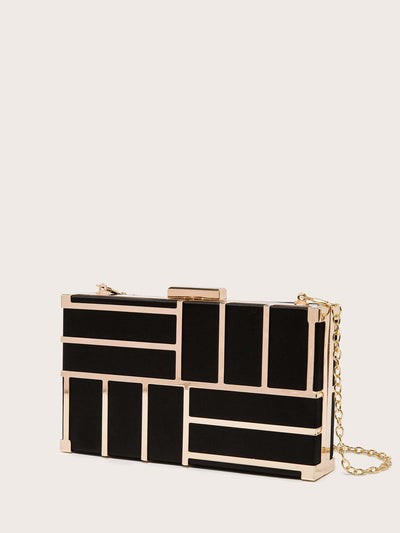 Sparkling Elegance: Two-Tone Glitter Mini Crossbody Bag for Glamorous Events