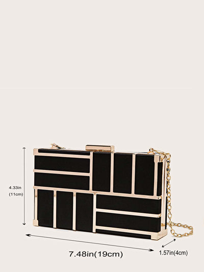 Sparkling Elegance: Two-Tone Glitter Mini Crossbody Bag for Glamorous Events