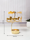 Golden Carousel Candle Holder: Elegant Home Decor Accent