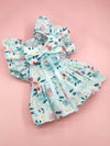 Dress up your furry friend in style with Pretty in Petals: Floral Print Pet Dress with Bow. Featuring a beautiful floral print and a charming bow detail, this dress adds a touch of elegance to your pet's wardrobe. Made with high-quality materials, it offers both comfort and fashion for your beloved companion.