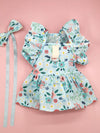 Pretty in Petals: Floral Print Pet Dress with Bow