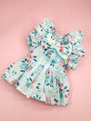 Pretty in Petals: Floral Print Pet Dress with Bow