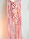 Boho Pink Moon & Star Polyester Wall Hanging Set - Home Decor