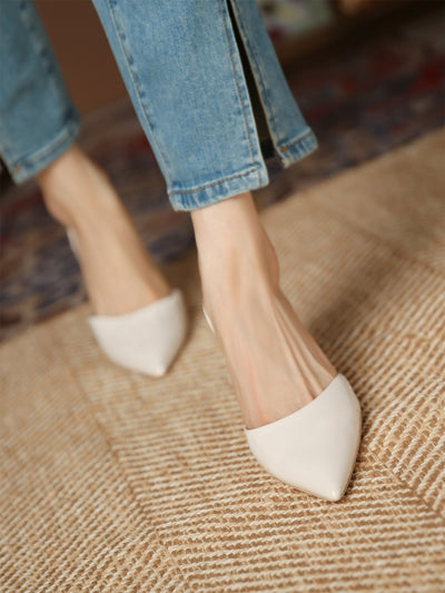 Chic Minimalist Pyramid Heeled Pointed Toe Court Pumps for Effortless Elegance