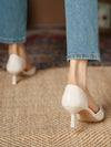 Chic Minimalist Pyramid Heeled Pointed Toe Court Pumps for Effortless Elegance