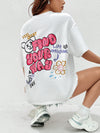 Summer Vibes: Graffiti Slogan Graphic Tee for Easy, Trendy Style