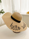 Boho Babe Straw Hat: Stay Stylish Outdoors with Letter Embroidery