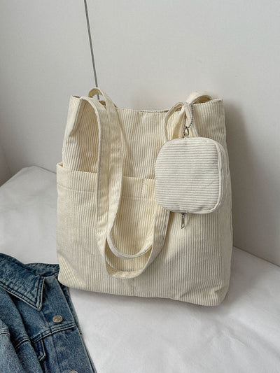 Chic Neutral Tote Bag with Coin Purse - Your Stylish Everyday Essential!