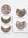 Bohemian Chic: 5 Piece Wood Moon Plant Wall Hanging Set