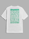 Men's "Change" Letter Graphic Tshirt: Elevate Your Street Style