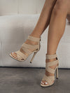 Wild Style: Women's Leopard Print Gladiator Sandals With Stiletto Heels