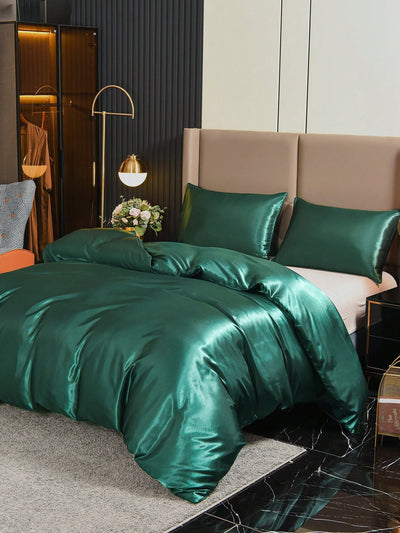 Cozy Dreams: 3-Piece Solid Color Polyester Bedding Set