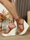 Chic Summer Style: Bowknot Wedge Heel Strap Sandals for Women
