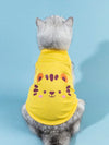 Adorable Cartoon Tiger Print Tank Top for Dogs and Cats - Perfect Summer Style