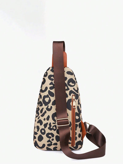 Leopard Print Fashion Chest Bag: Stylish & Practical Crossbody Sling