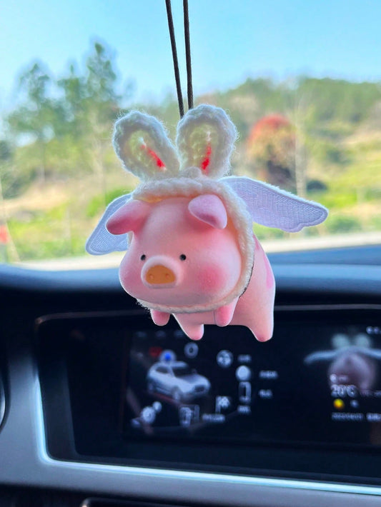 Add some charm to your car with our Adorable Pig Decor Car Hanging Ornament. Made with high-quality materials, this cute pig adds a touch of fun to your drive. Show off your personality and make your car stand out. Makes a great gift for any pig lover!