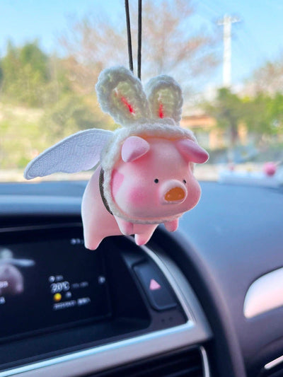 Adorable Pig Decor Car Hanging Ornament: Bring Some Fun to Your Drive