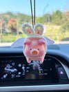 Adorable Pig Decor Car Hanging Ornament: Bring Some Fun to Your Drive