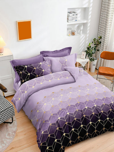 Modern Geometric 3-Piece Duvet Cover Set – Stylish Bedding for a Contemporary Home