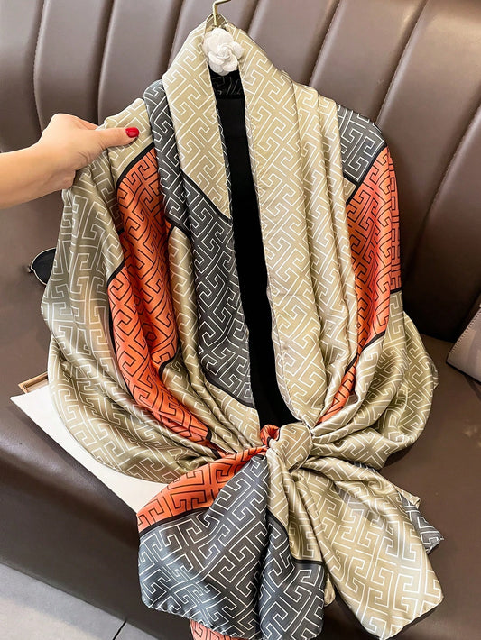 Elevate your everyday style with Geometric Glam, the stylish women's scarf that adds a touch of sophistication to any outfit. Its geometric design exudes chic elegance, making you stand out in the crowd.&nbsp;