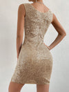 Sequin Split Hem Tank Dress - Sparkle and Shine for Any Occasion!