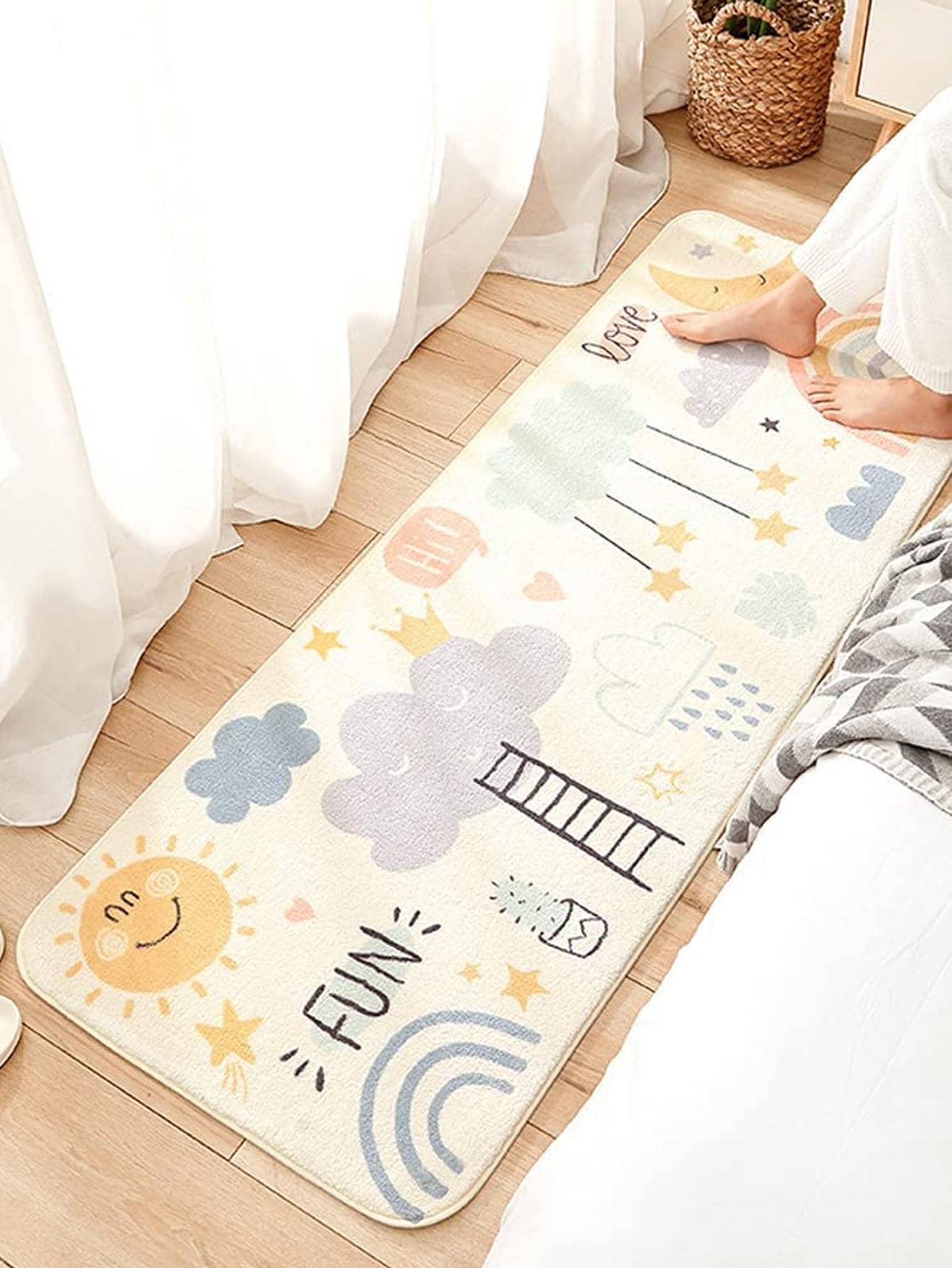 Transform your indoor space into a serene outdoor oasis with our Sun and Cloud Oasis <a href="https://canaryhouze.com/collections/rugs-and-mats" target="_blank" rel="noopener">Rug</a>. Featuring a stunning design of sun and clouds, this rug will add a touch of nature to any room. Crafted with high-quality materials, it provides both style and durability for long-lasting use.