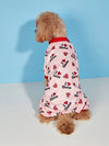 Adorable Pet Clothes: Thin I Love Mom I Love Dad Printed Four Corner Apparel for Cats and Dogs - Perfect for All Seasons!