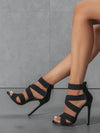 Wild Style: Women's Leopard Print Gladiator Sandals With Stiletto Heels