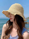 Stay Chic and Shaded this Summer with handmade Crochet Straw Hat