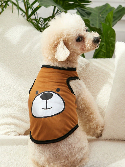 Adorable Cartoon Animal Print Pet Tank for Summer - Perfect for Dogs and Cats!