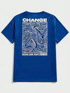 Men's "Change" Letter Graphic Tshirt: Elevate Your Street Style