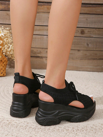 Step Up Your Style with Women's Thick-Soled Platform Sport Sandals