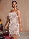 Swaying in Style: Fringe Trim Cami Dress for Banquets and Parties