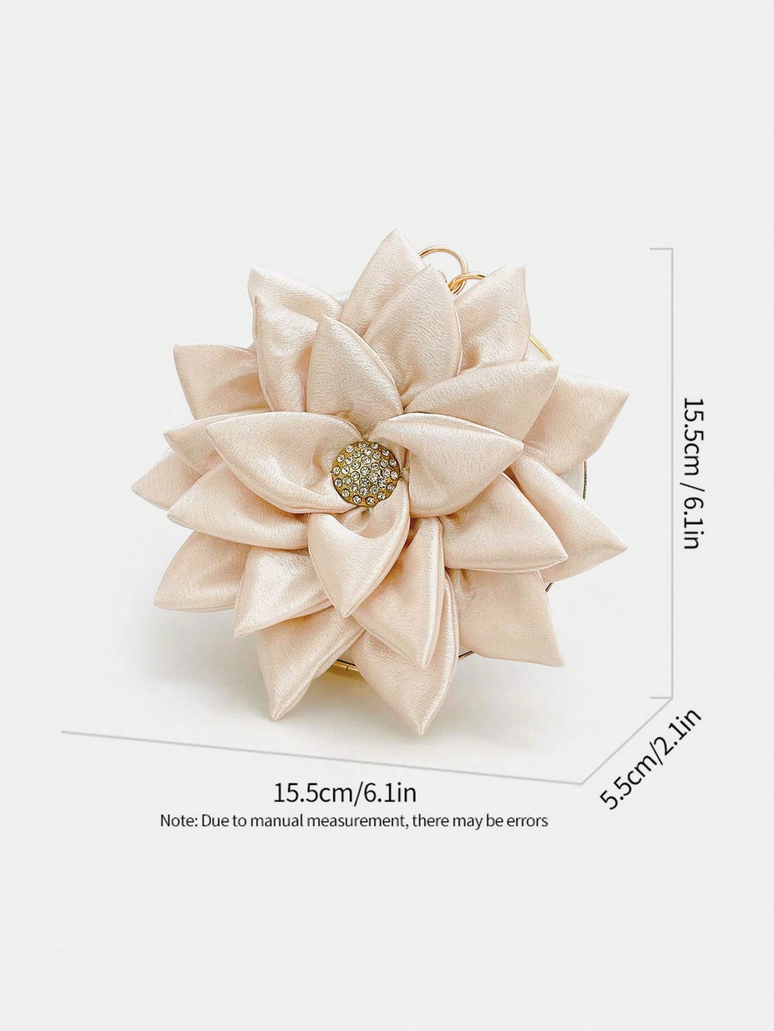 Enchanting Fairy Bag: Petal Shaped Evening Clutch with Rhinestone Decor