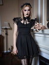 Romantic Goth Lace Patchwork Formal Dress