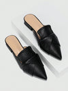 Summer Chic: Women's Soft Pointed Toe Slip-On Mules with Thick Heel