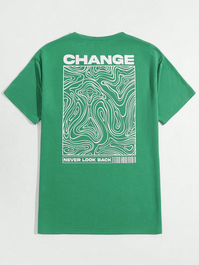 Elevate your street style with our Men's "Change" Letter Graphic Tshirt. Featuring a bold letter design, this shirt is perfect for making a statement. Made with quality materials, it offers both comfort and style. Upgrade your wardrobe and embrace change with this must-have piece.