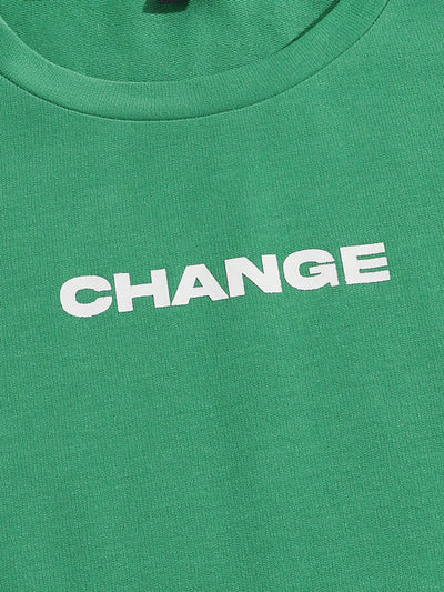 Men's "Change" Letter Graphic Tshirt: Elevate Your Street Style