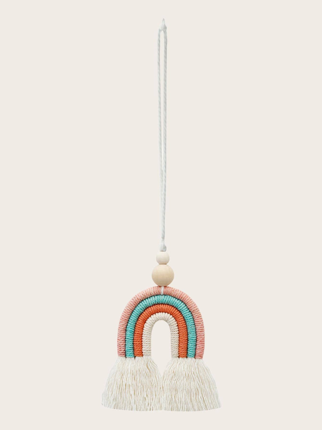Add some color and charm to your car with our Colorful Charm: Rainbow Fabric Car Rearview Mirror Ornament. Made with vibrant fabric, this ornament will brighten up your rearview mirror and bring a pop of color to your car interior. Elevate your driving experience with this eye-catching accessory.