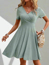 Mint Green Surplice Neck A-Line Dress: The Perfect Spring Style