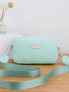 Vibrant Woven Mini Crossbody Bag: Stylish Quilted V-Shape Sling for Everyday Essentials