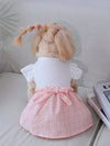 Country Chic Pet Dress with Flutter Sleeves and Bowknot Detail