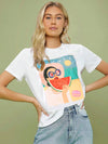 This Bold and Beautiful t-shirt for women features a unique graphic print of a cartoon figure, making it a statement piece for any wardrobe. The high-quality material ensures comfort and durability, while the bold design adds a touch of personality. Stand out from the crowd with this eye-catching t-shirt.