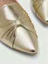 Glamorous Gold Knot-Decorated Pointed Toe Flat Loafers for Chic Summer Style