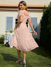 Lovely Lace: Sweetheart Neckline Dress with Front Tie